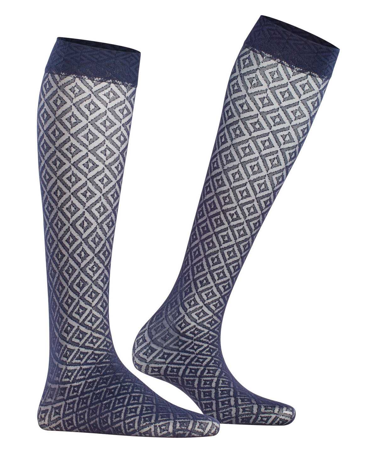 Calzini Donna Falke Tessellating 25 DEN Knee-high Socks Blu | VURW58329