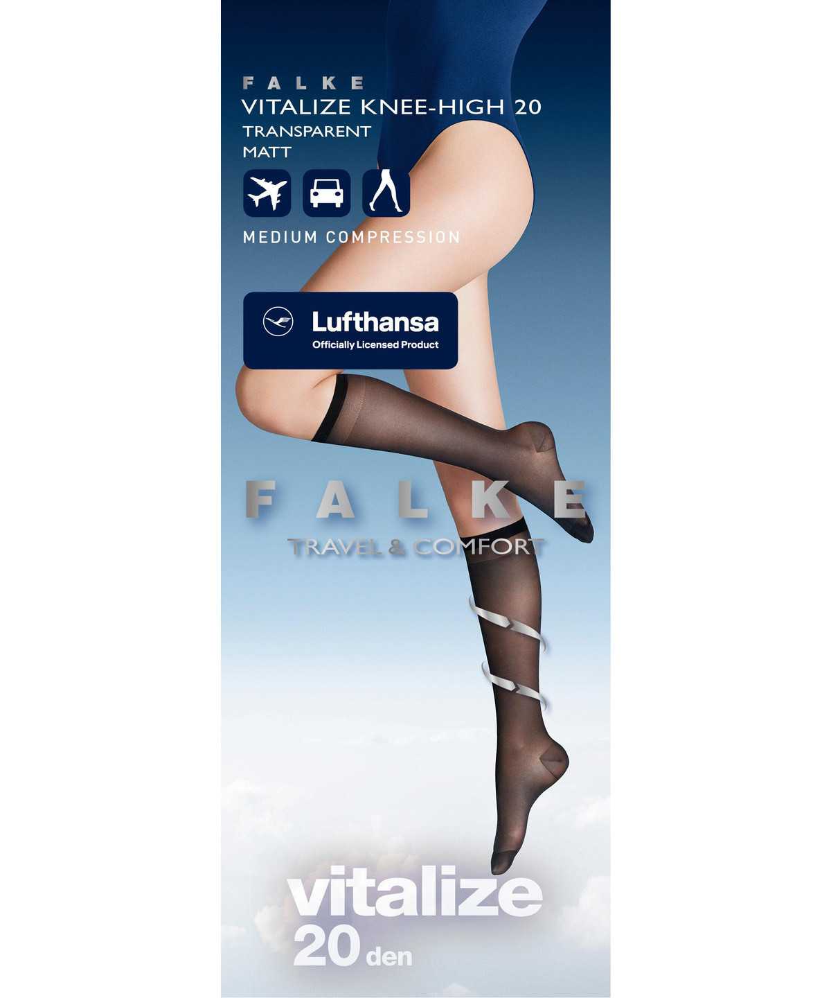 Calzini Donna Falke Vitalize 20 DEN Knee-high Socks Grigie | WLCX69738