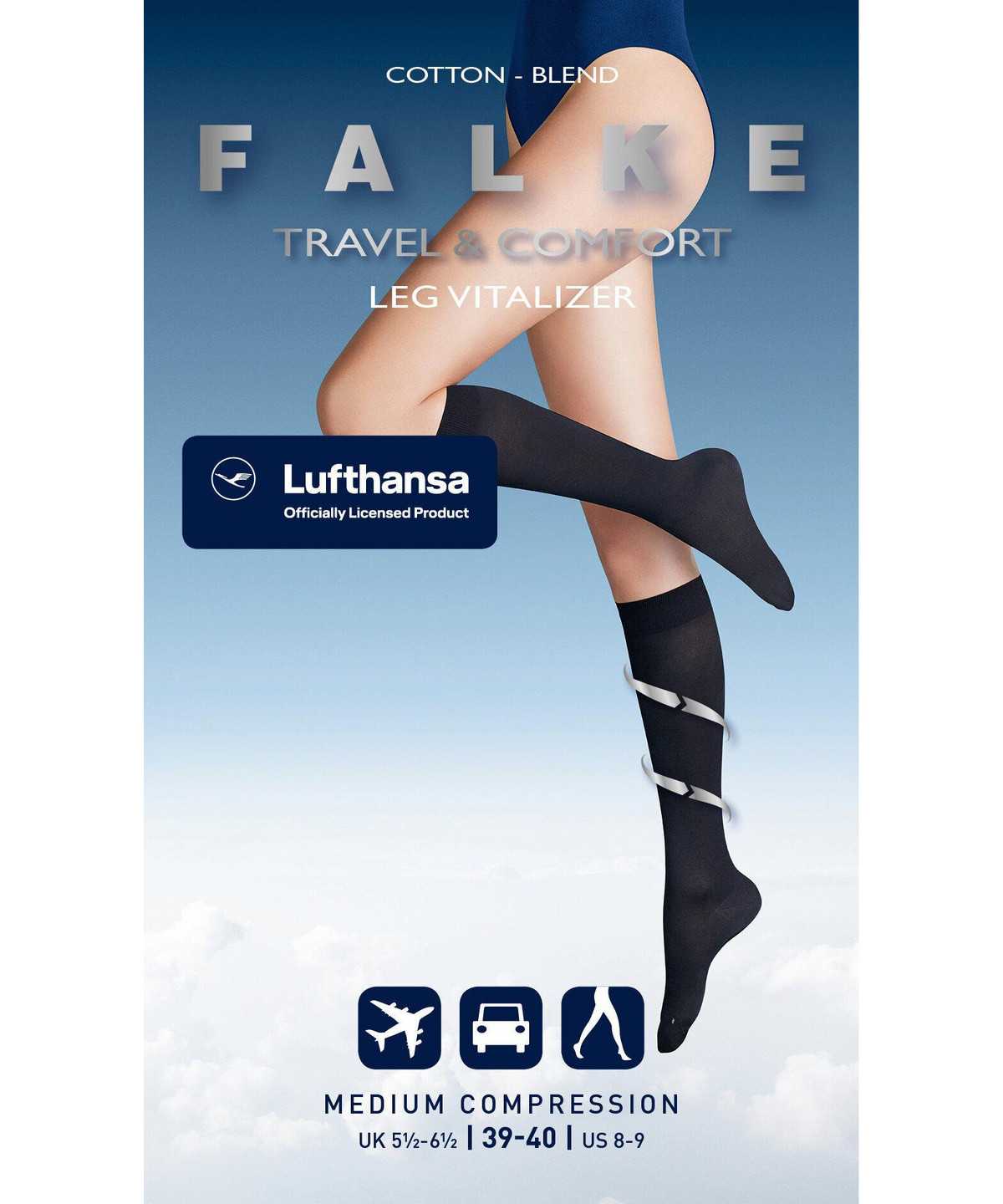 Calzini Donna Falke Vitalizer Knee-high Socks Nere | HAIR46309