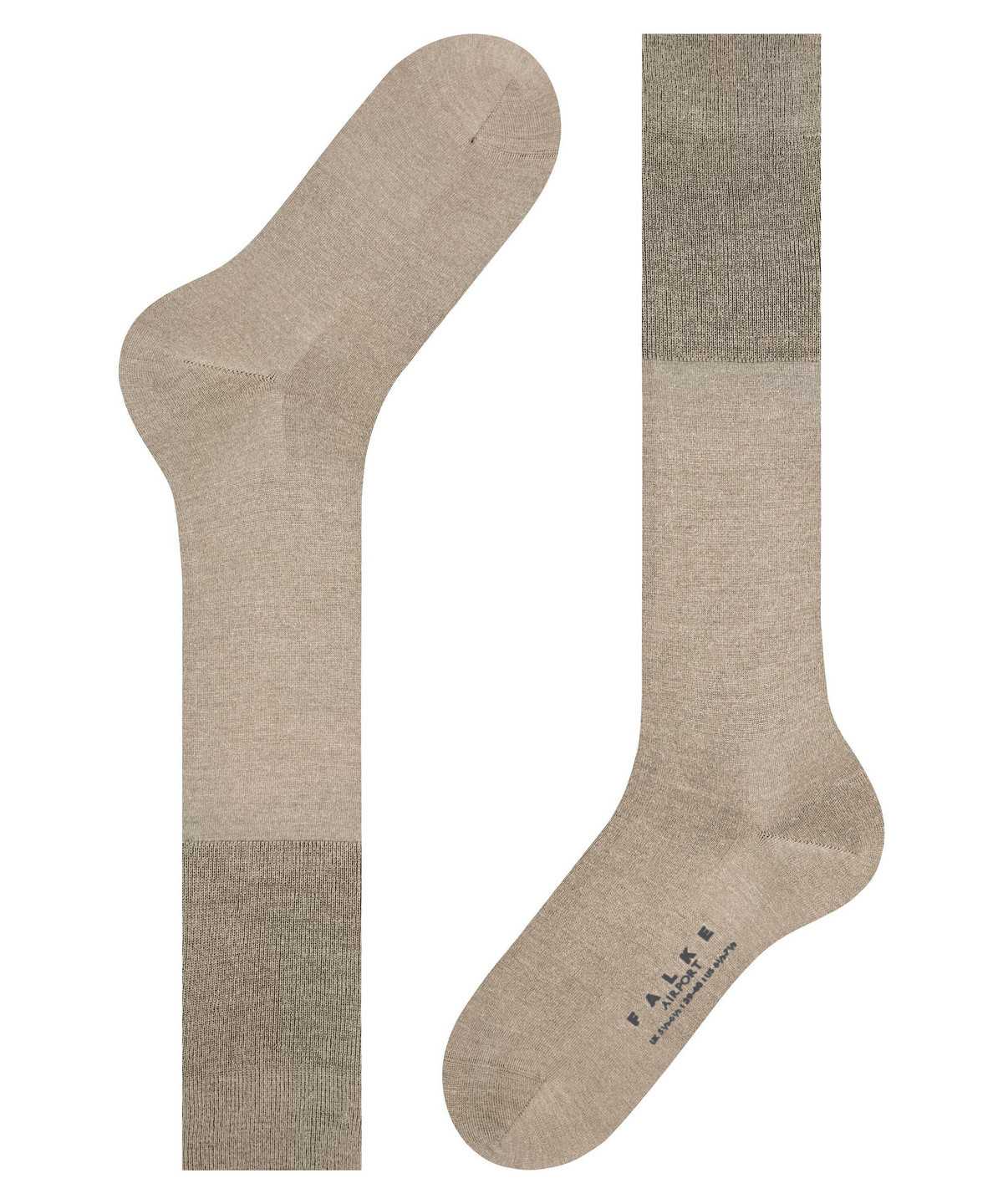 Calzini Uomo Falke Airport Knee-high Socks Beige | ITWB91302