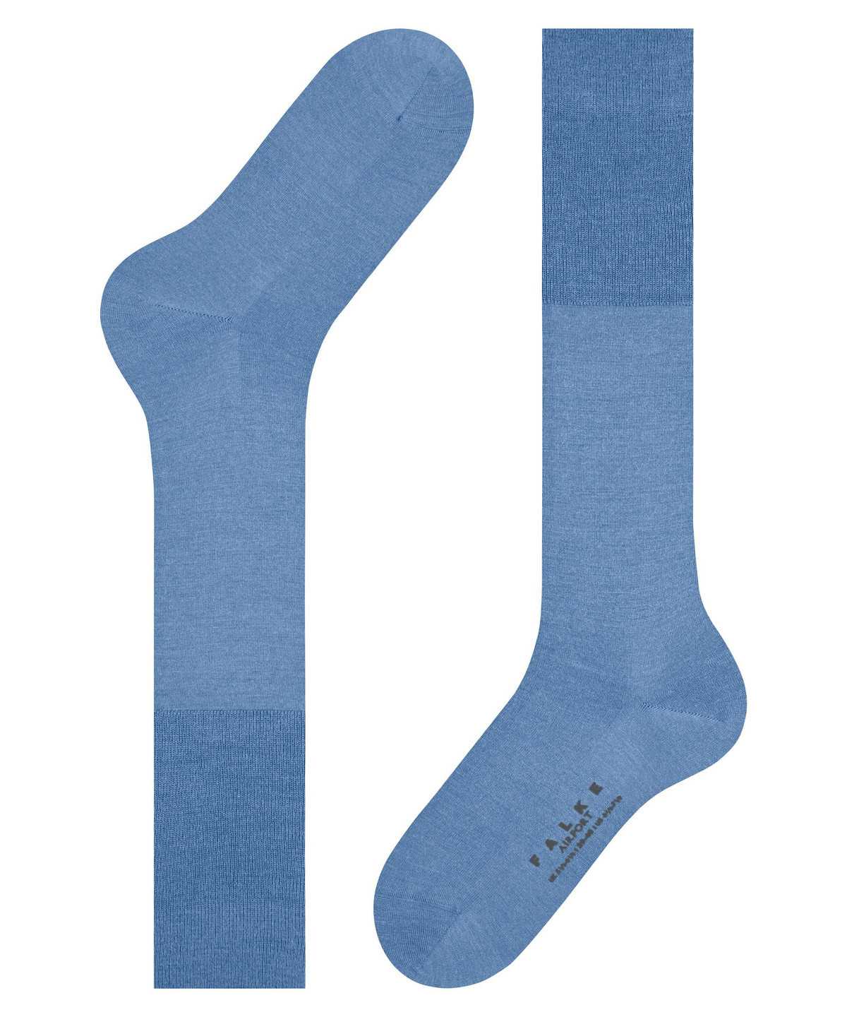 Calzini Uomo Falke Airport Knee-high Socks Blu | INPH45201