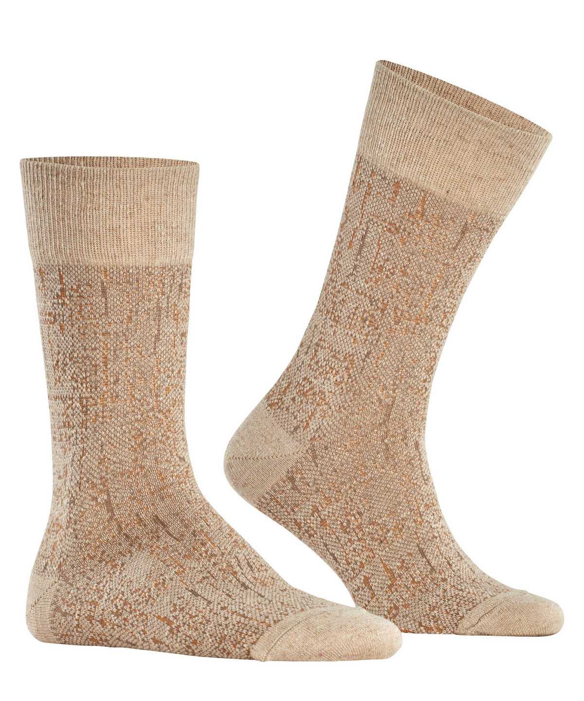 Calzini Uomo Falke Artisanship Socks Beige | ICBJ81052