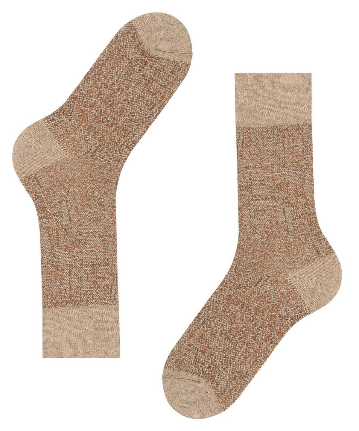 Calzini Uomo Falke Artisanship Socks Beige | ICBJ81052