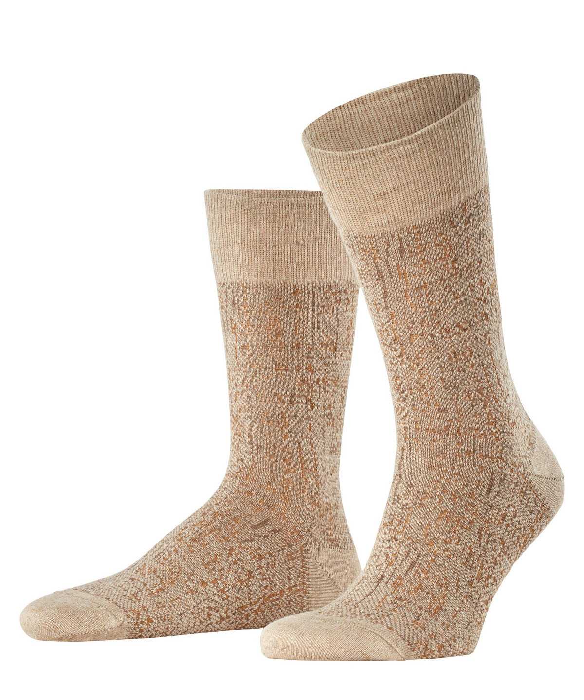 Calzini Uomo Falke Artisanship Socks Beige | ICBJ81052