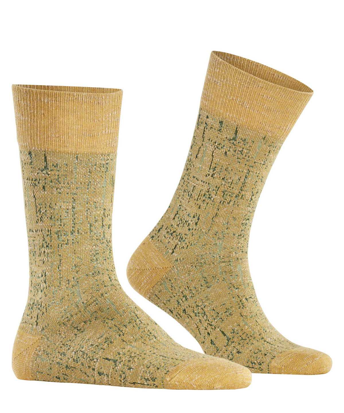 Calzini Uomo Falke Artisanship Socks Gialle | IOMQ69750