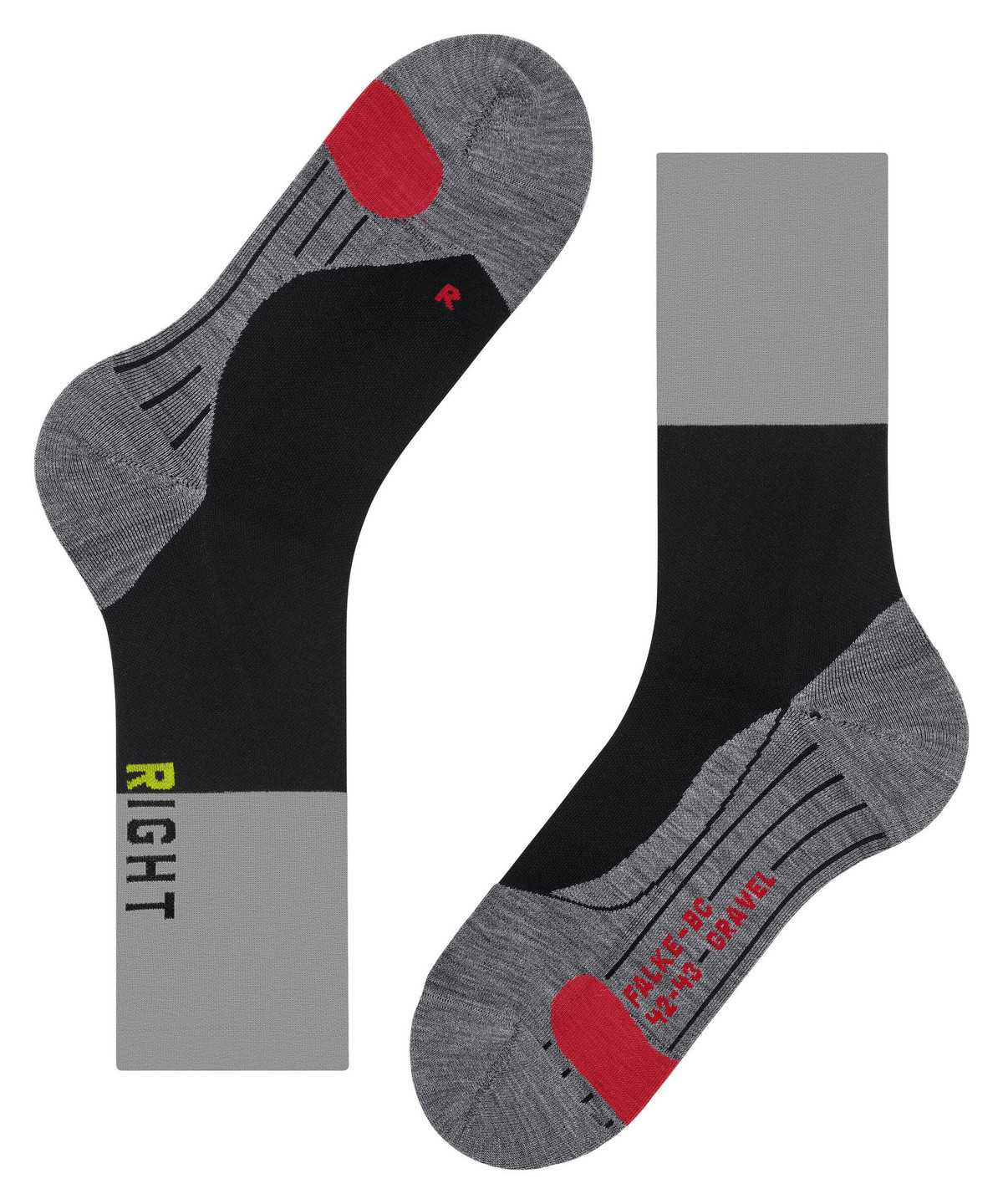 Calzini Uomo Falke BC Gravel Biking Socks Nere | LUGJ67354