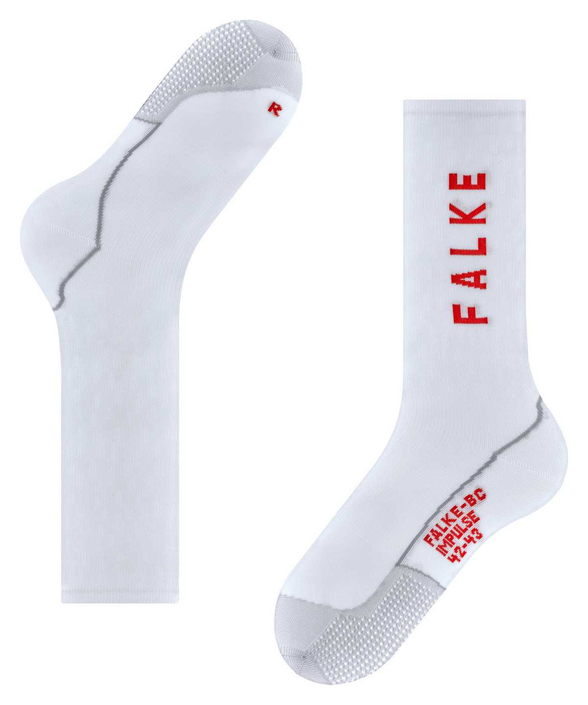 Calzini Uomo Falke BC Impulse Biking Socks Bianche | TJUK04158