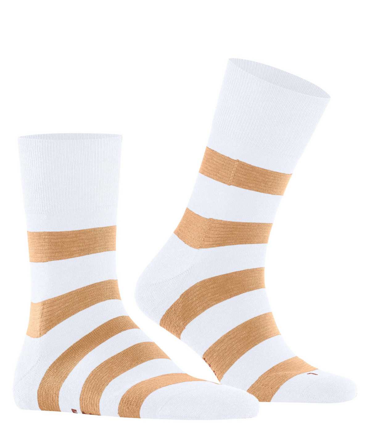 Calzini Uomo Falke Block Stripe Socks Bianche | EKNS21680