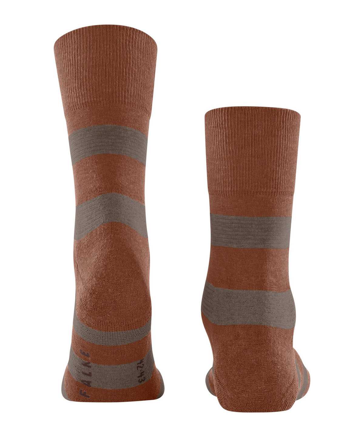 Calzini Uomo Falke Block Stripe Socks Marroni | AING72360