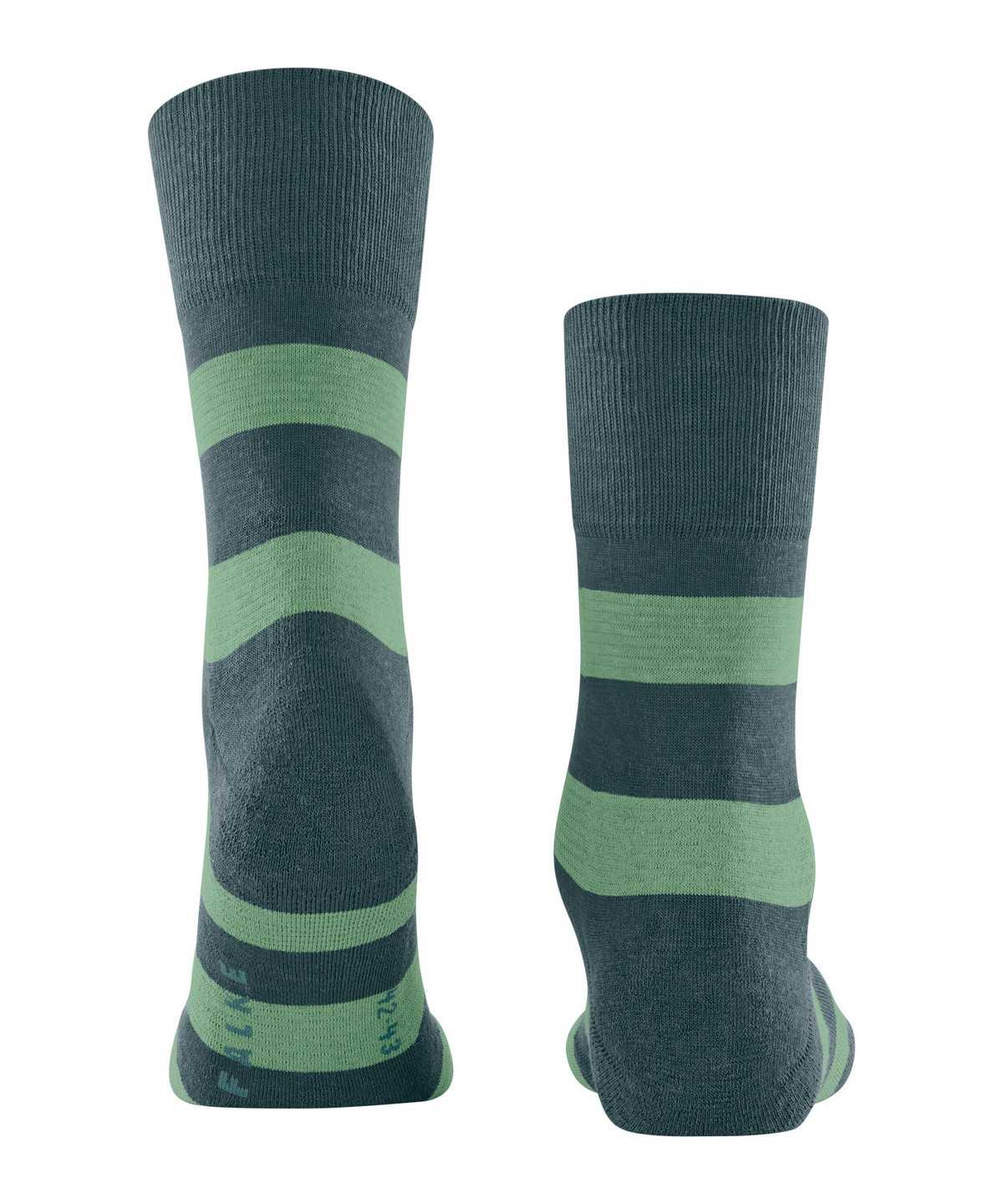 Calzini Uomo Falke Block Stripe Socks Verdi | YWID07354