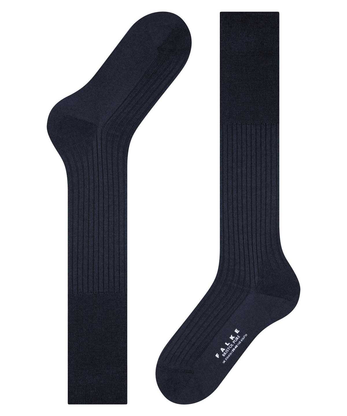 Calzini Uomo Falke Bristol Pure Knee-high Socks Blu | LIGS68375