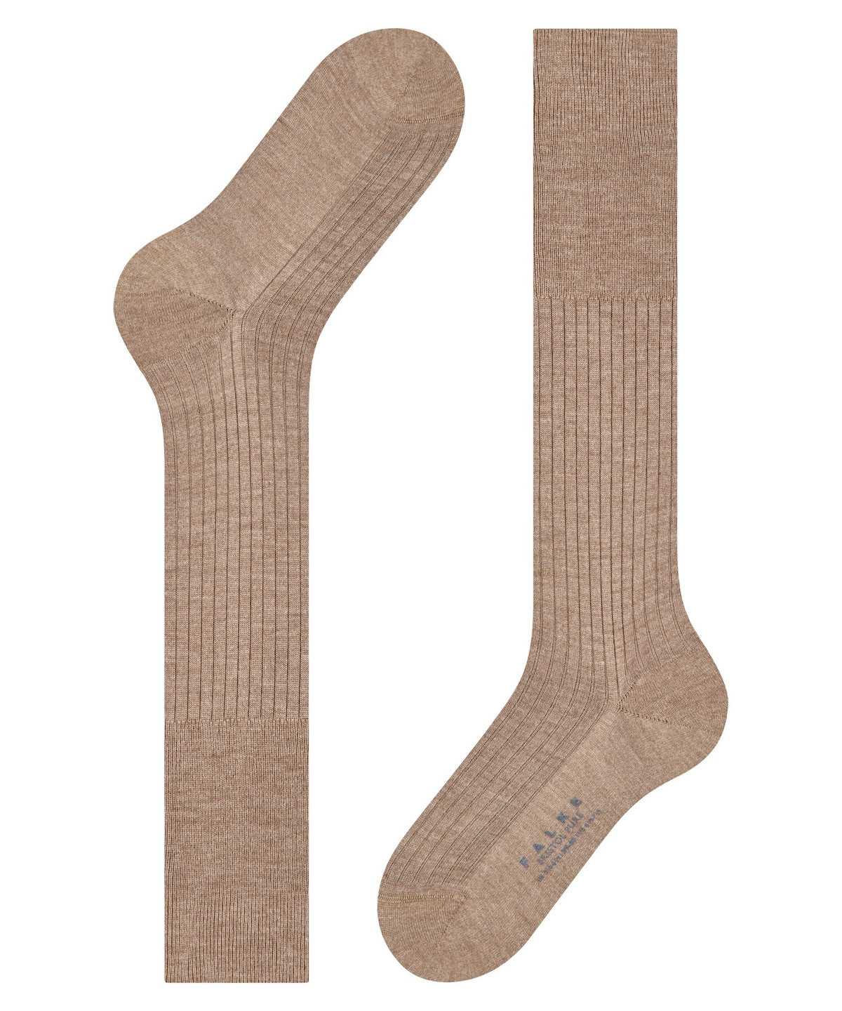 Calzini Uomo Falke Bristol Pure Knee-high Socks Marroni | SUZY29167