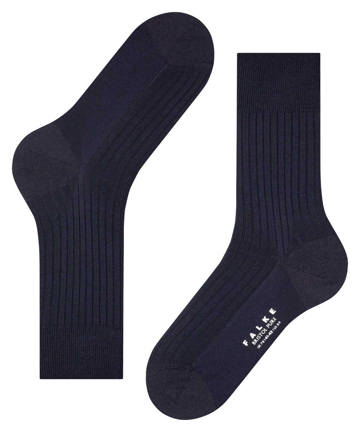 Calzini Uomo Falke Bristol Pure Socks Blu | XTKH21543