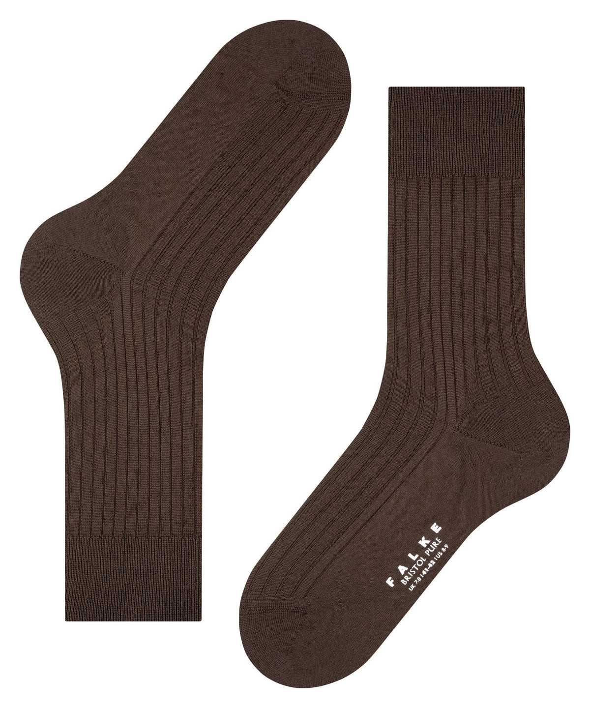 Calzini Uomo Falke Bristol Pure Socks Marroni | LPFW32461