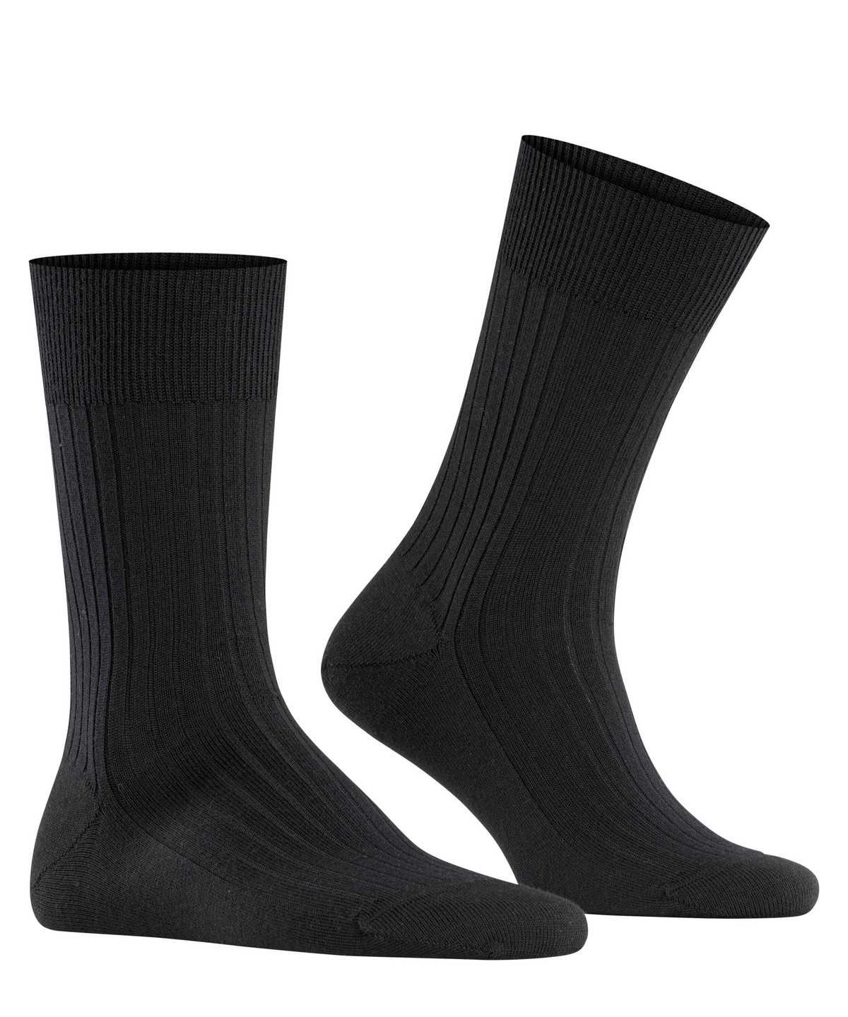 Calzini Uomo Falke Bristol Pure Socks Nere | ZBKA39756