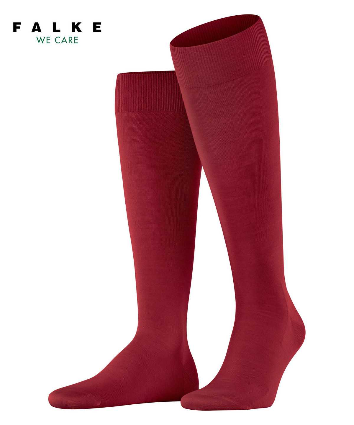 Calzini Uomo Falke ClimaWool Knee-high Socks Rosse | KQNV17950