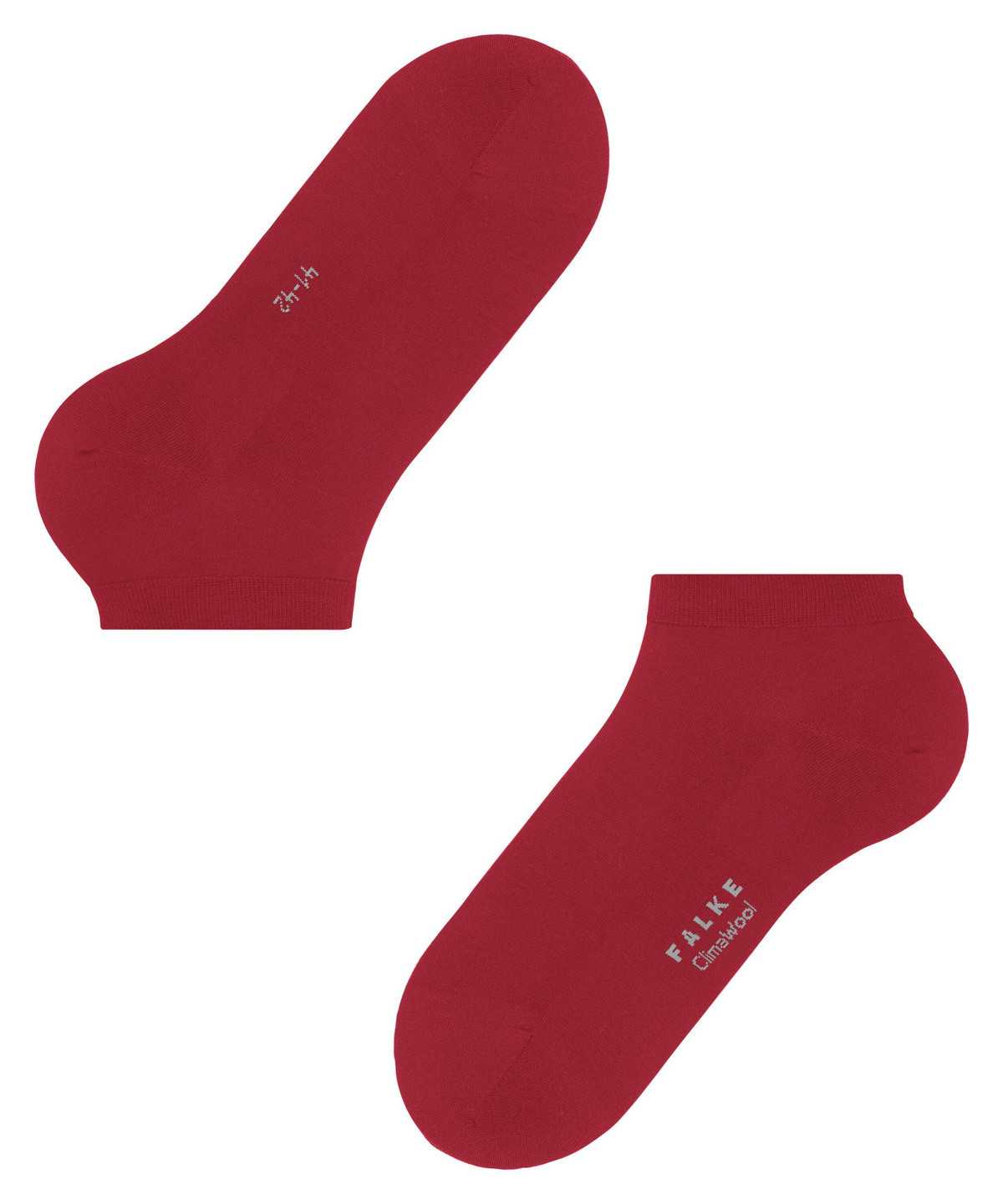 Calzini Uomo Falke ClimaWool Sneaker socks Rosse | YRPT93287