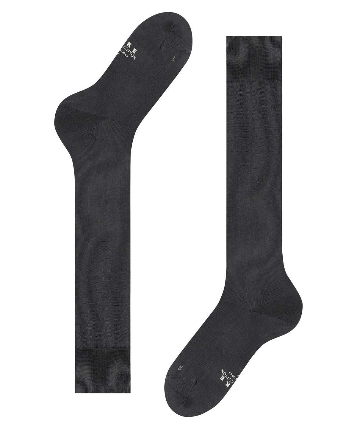 Calzini Uomo Falke Energizing Cotton Knee-high Socks Grigie | TOSI23710