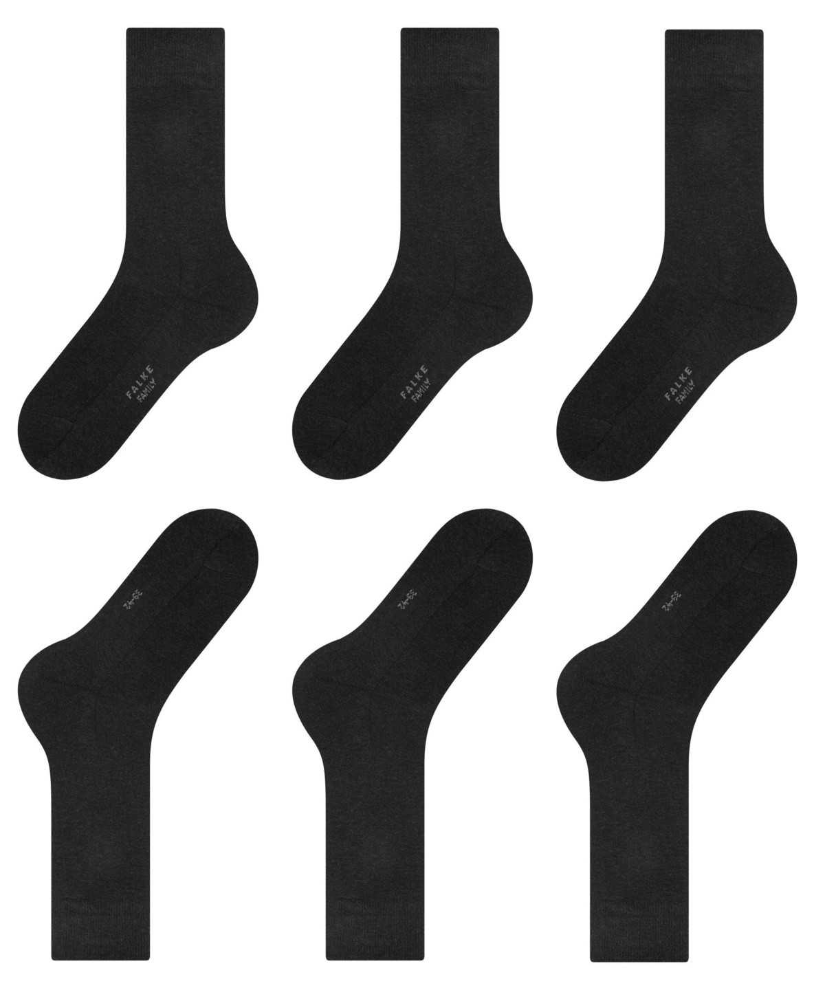 Calzini Uomo Falke Family 3-Pack Socks Grigie | EGFB34069