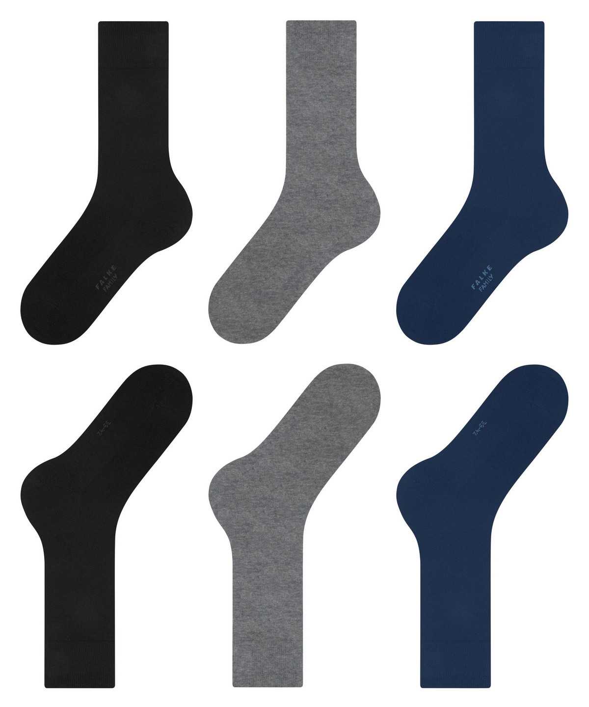 Calzini Uomo Falke Family 3-Pack Socks Multicolored | IQCX65740