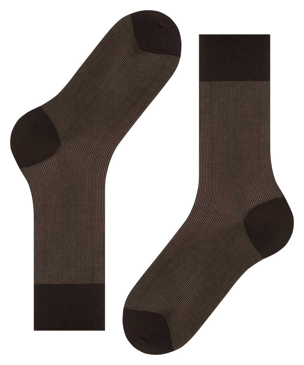 Calzini Uomo Falke Fine Shadow Socks Marroni | WAQC57924