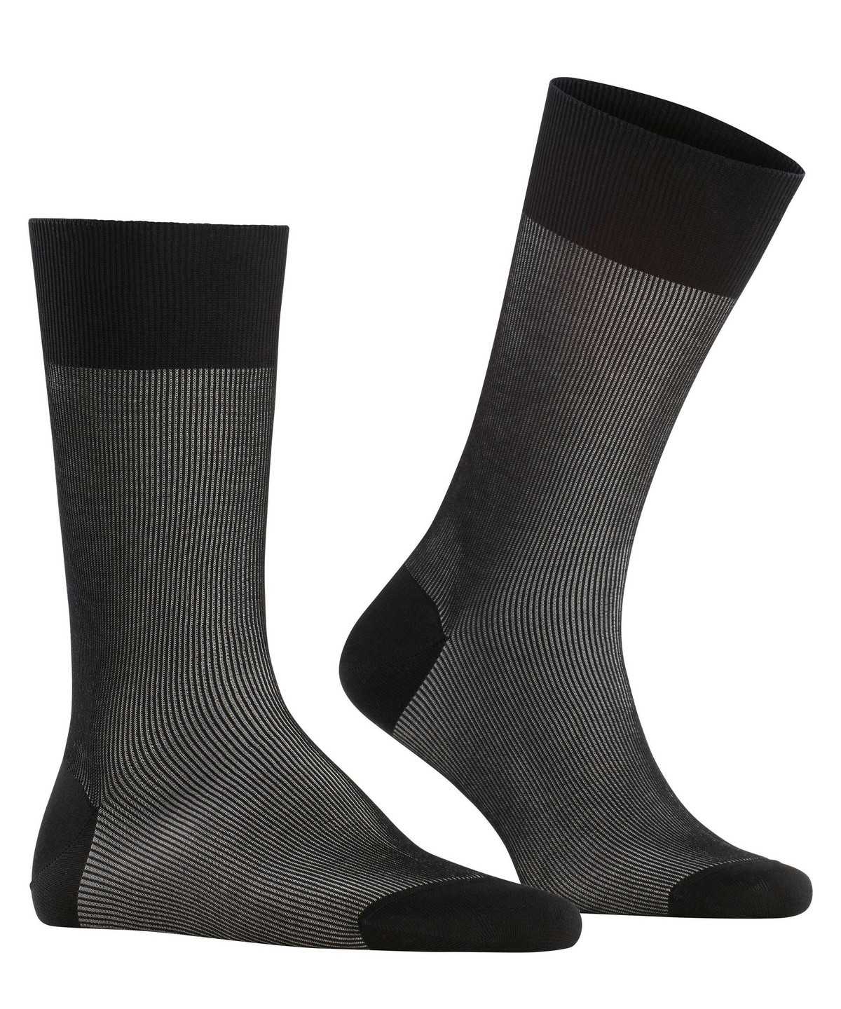 Calzini Uomo Falke Fine Shadow Socks Nere | VIBX89032