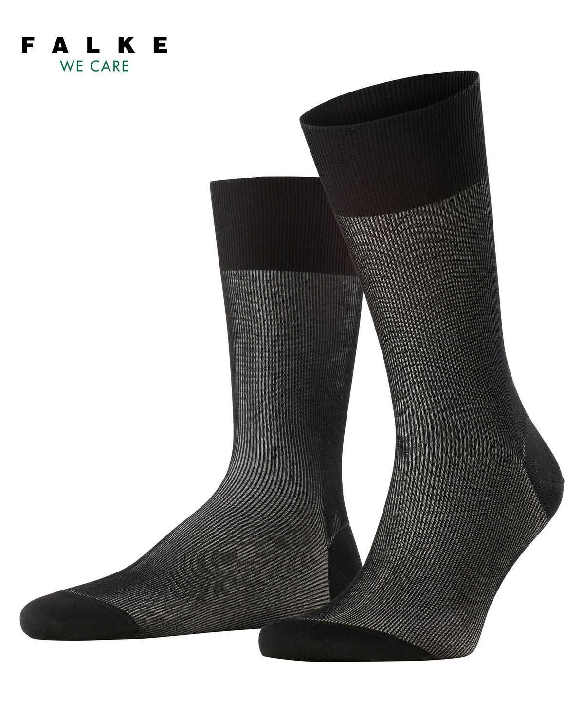 Calzini Uomo Falke Fine Shadow Socks Nere | VIBX89032