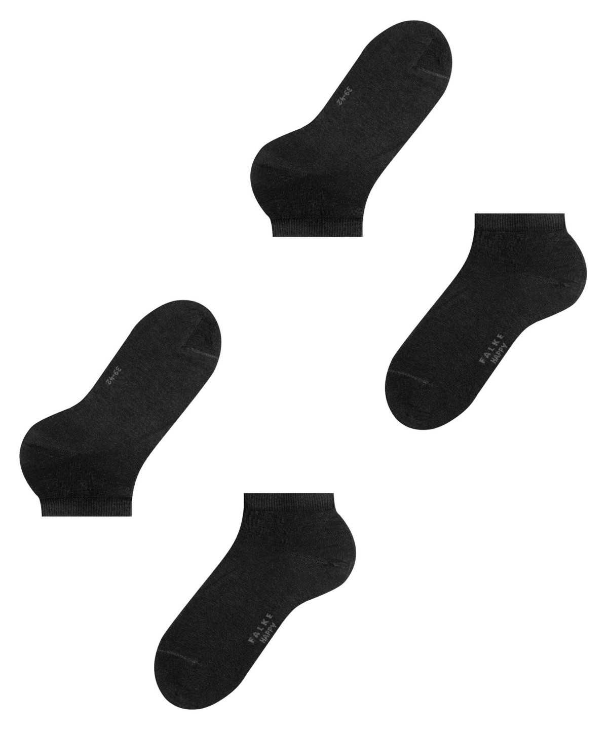 Calzini Uomo Falke Happy 2-Pack Sneaker socks Nere | KSPH98640