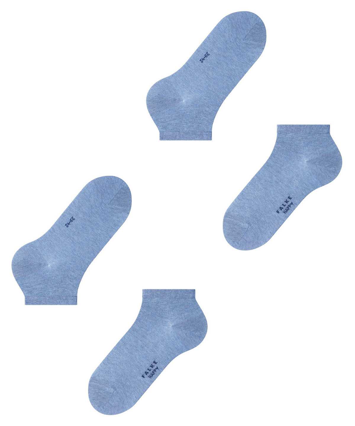 Calzini Uomo Falke Happy 2-Pack Sneaker socks Blu | WDJR27631