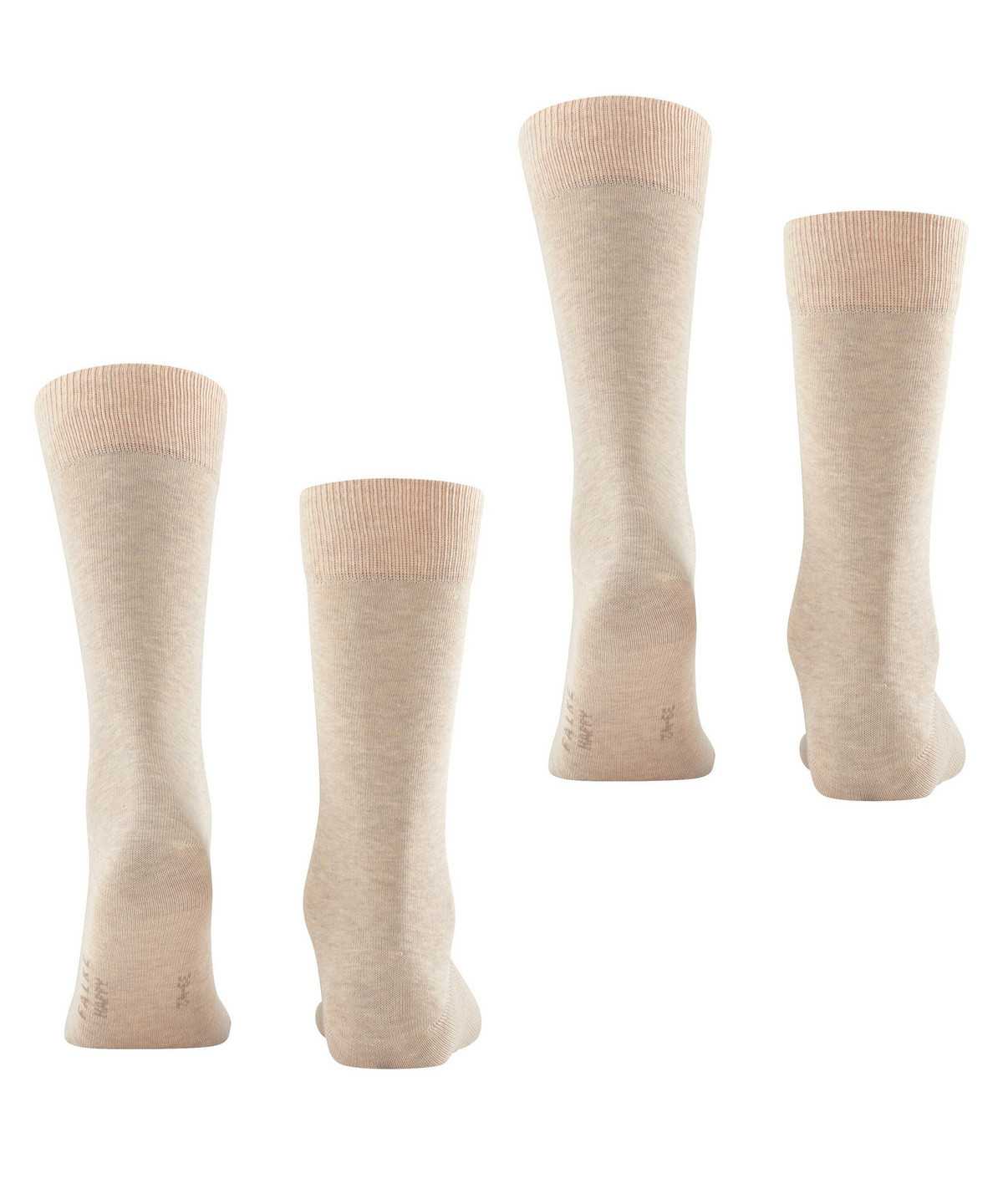 Calzini Uomo Falke Happy 2-Pack Socks Beige | VBMN94782