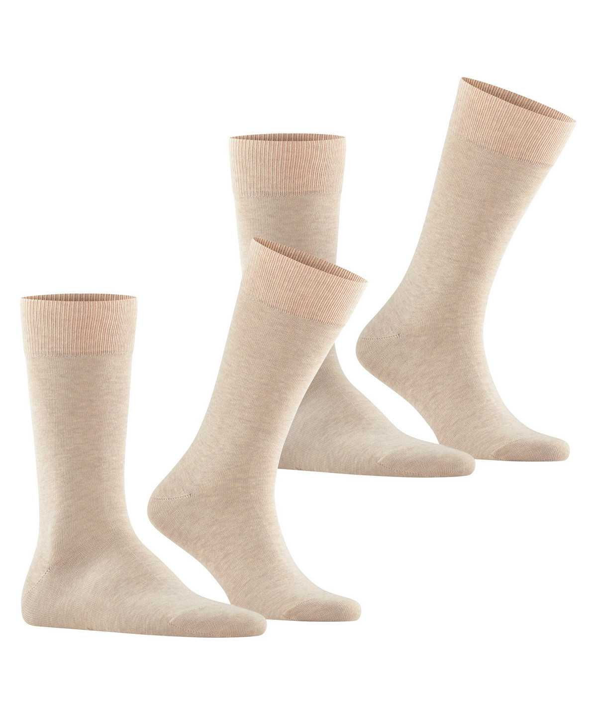 Calzini Uomo Falke Happy 2-Pack Socks Beige | VBMN94782