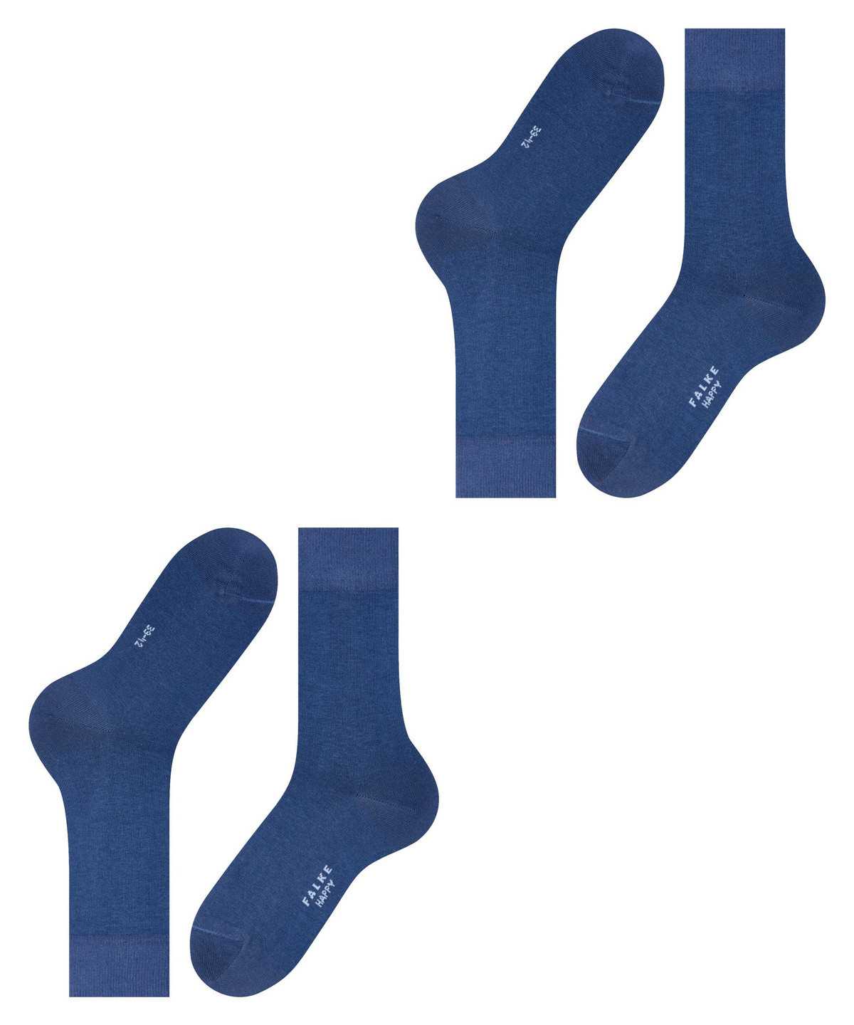 Calzini Uomo Falke Happy 2-Pack Socks Blu | ECIR36089