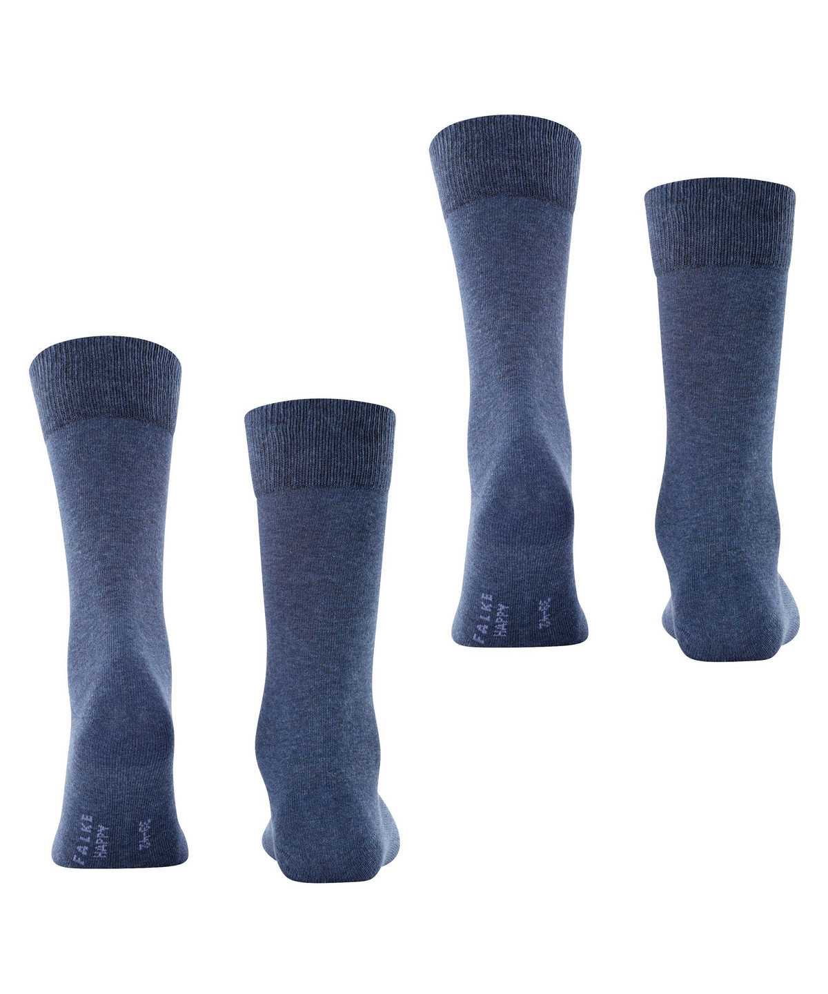 Calzini Uomo Falke Happy 2-Pack Socks Blu | VTXH15736