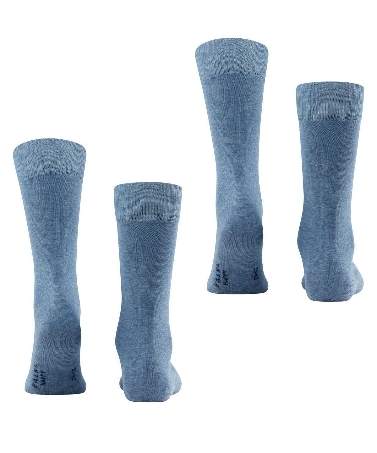 Calzini Uomo Falke Happy 2-Pack Socks Blu | SNEO29530