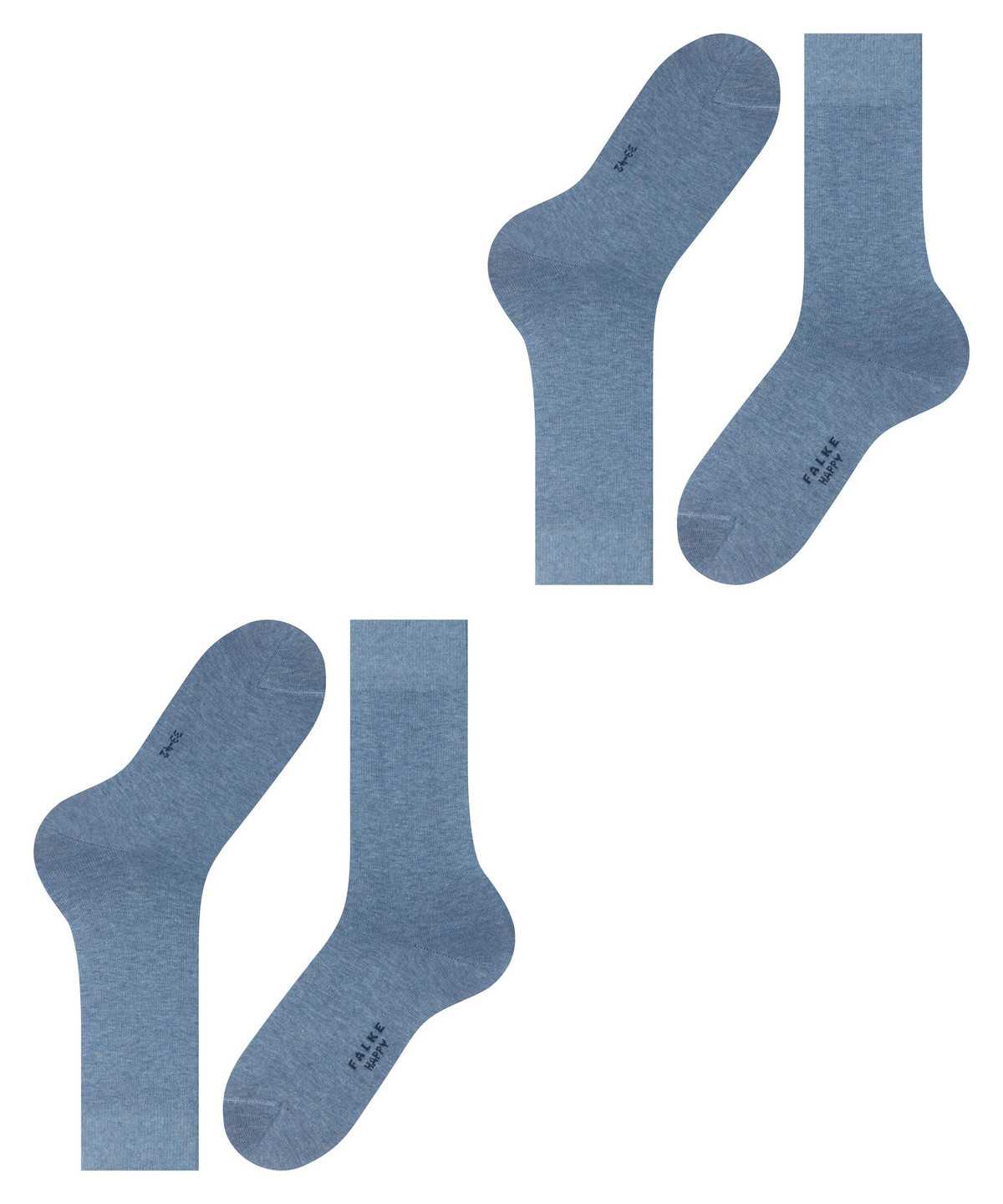 Calzini Uomo Falke Happy 2-Pack Socks Blu | SNEO29530