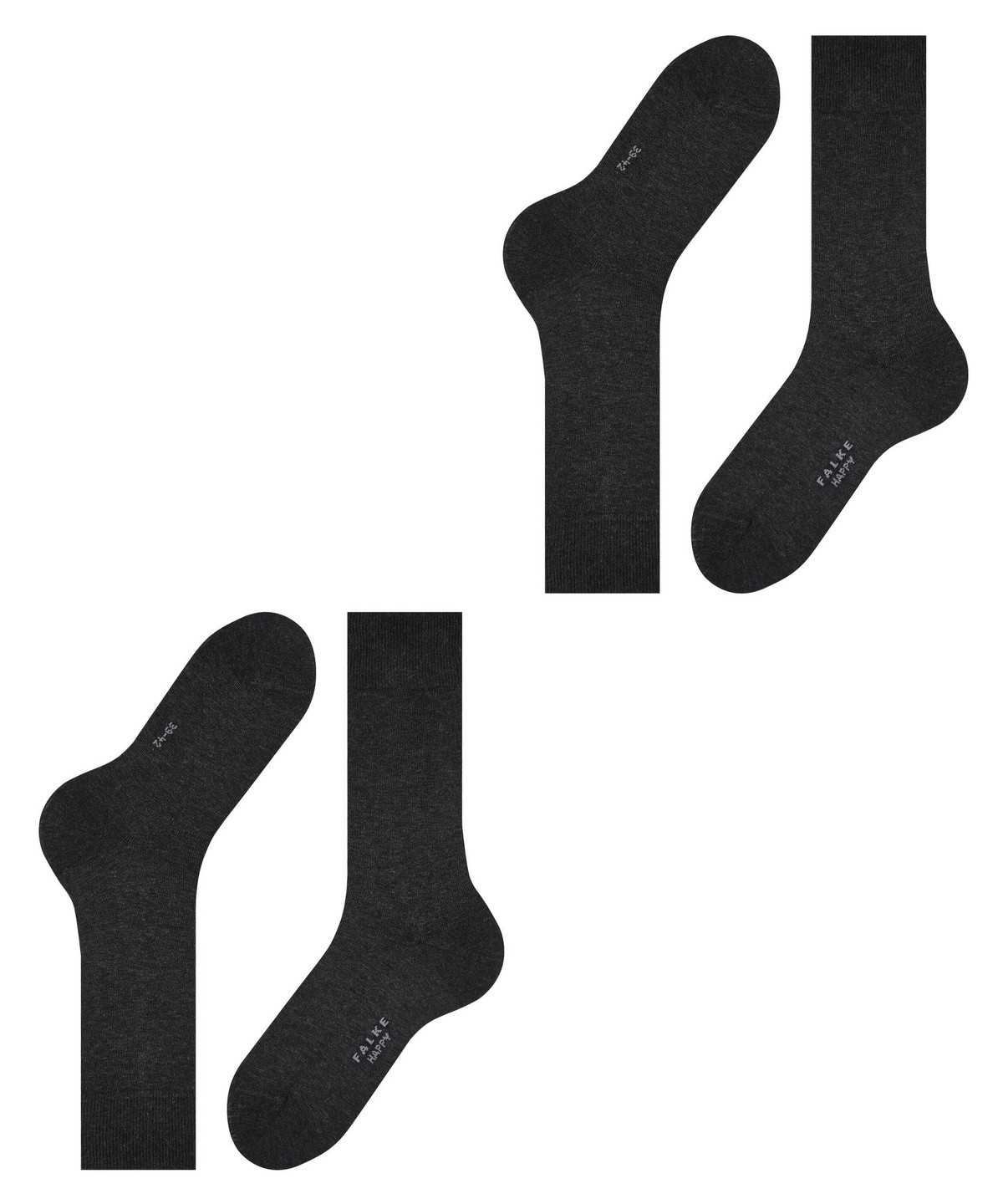 Calzini Uomo Falke Happy 2-Pack Socks Grigie | GTLU70265