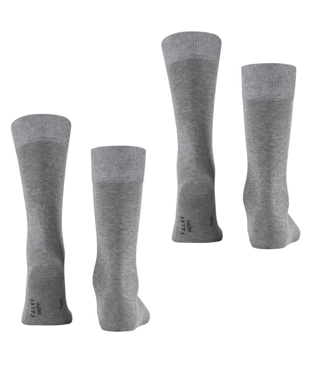 Calzini Uomo Falke Happy 2-Pack Socks Grigie | ZEQR04862