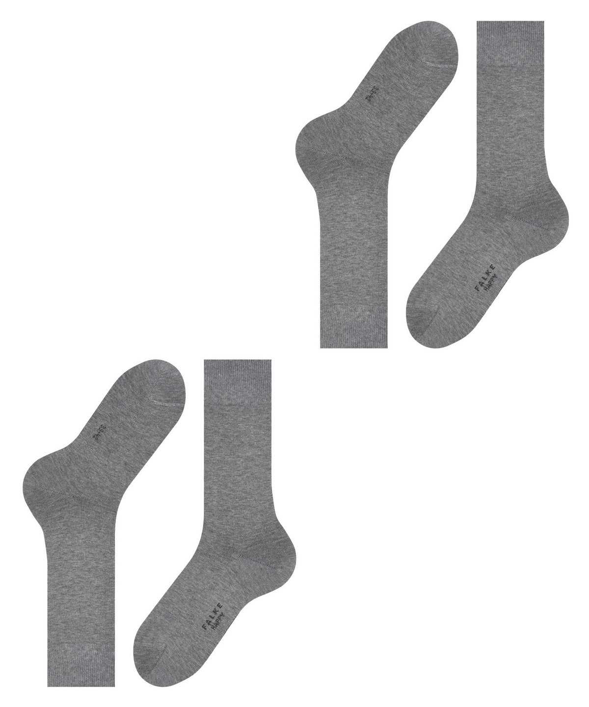 Calzini Uomo Falke Happy 2-Pack Socks Grigie | ZEQR04862