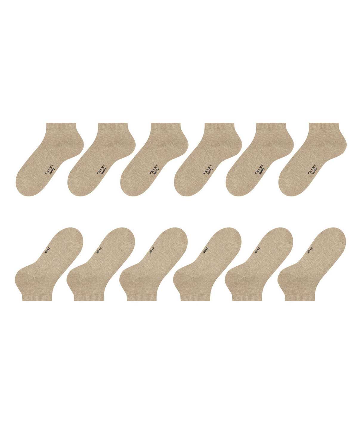 Calzini Uomo Falke Happy 6-Pack Sneaker socks Beige | HZYS63927