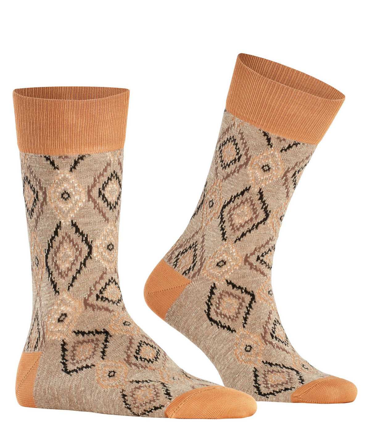 Calzini Uomo Falke Ikat Spell Socks Arancioni | BYTO61024