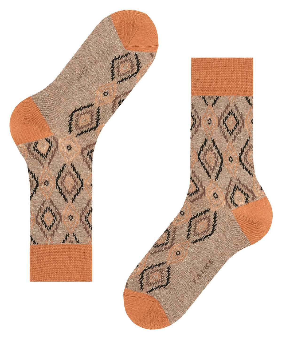 Calzini Uomo Falke Ikat Spell Socks Arancioni | BYTO61024