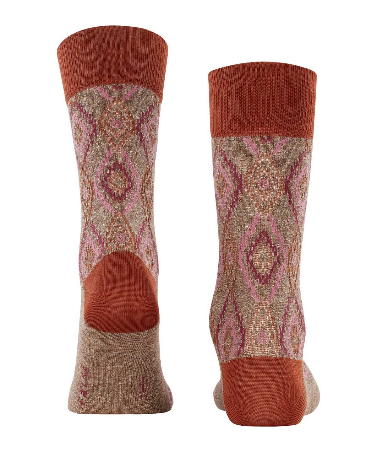 Calzini Uomo Falke Ikat Spell Socks Marroni | MDIY71320