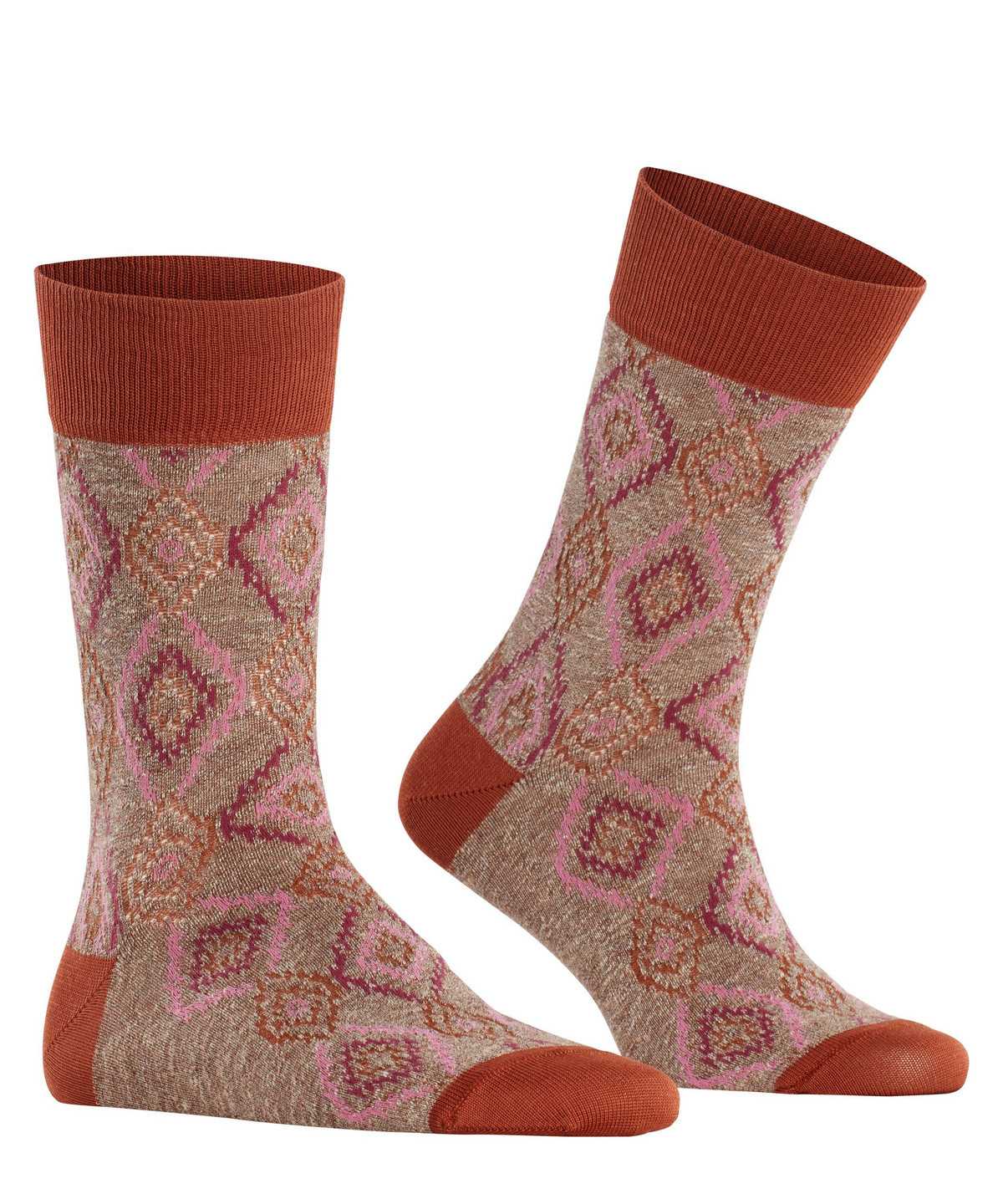 Calzini Uomo Falke Ikat Spell Socks Marroni | MDIY71320