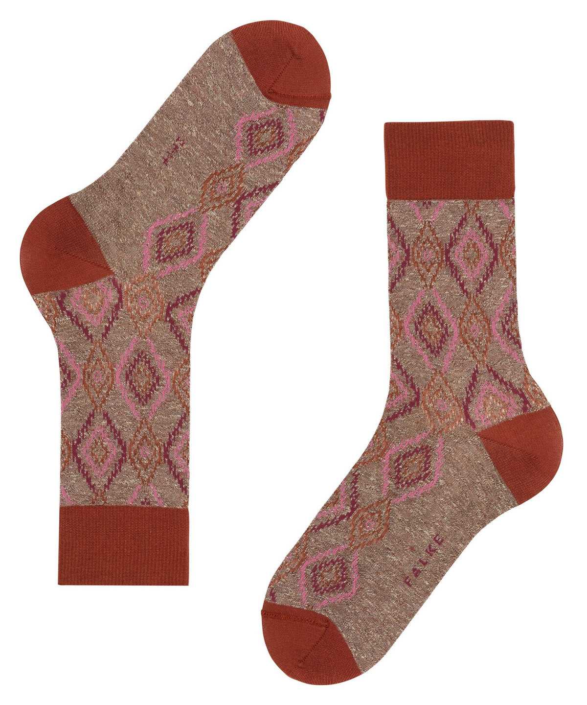 Calzini Uomo Falke Ikat Spell Socks Marroni | MDIY71320