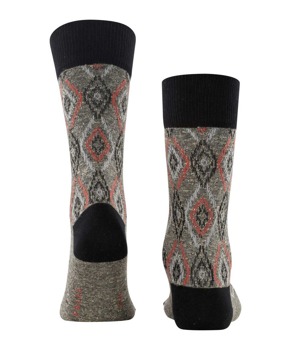 Calzini Uomo Falke Ikat Spell Socks Nere | AMGU74839