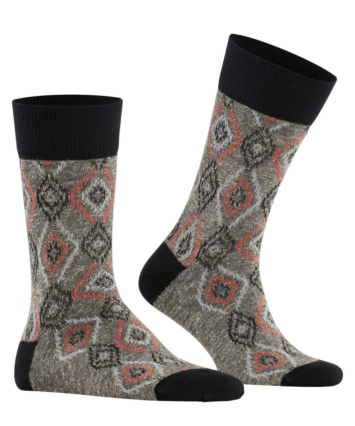 Calzini Uomo Falke Ikat Spell Socks Nere | AMGU74839