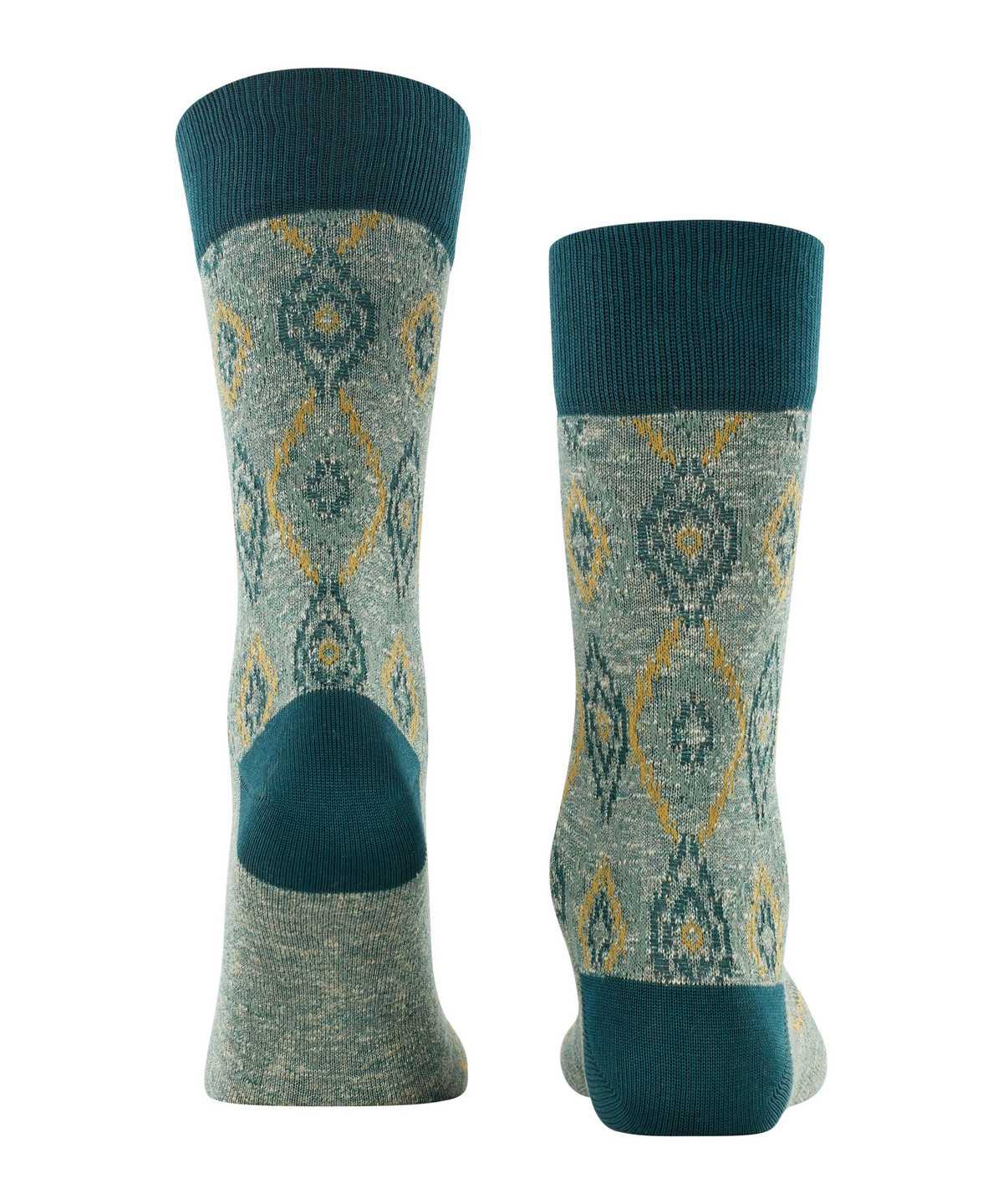 Calzini Uomo Falke Ikat Spell Socks Verdi | IEWV91658