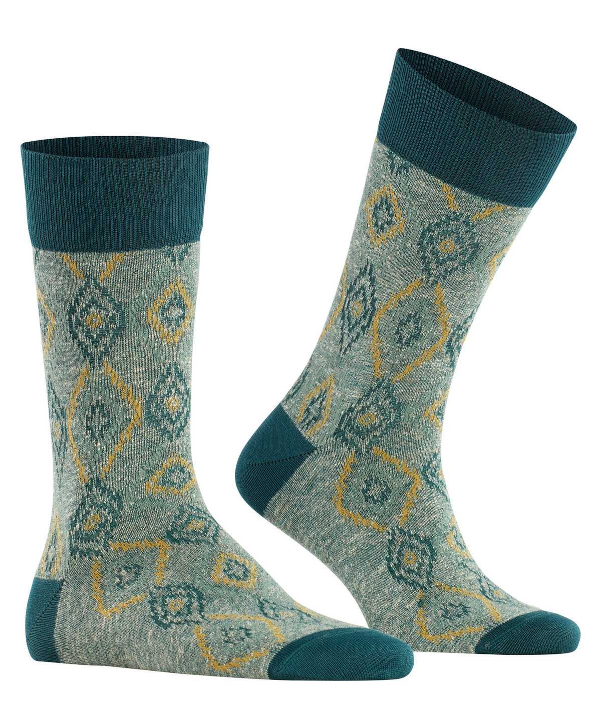 Calzini Uomo Falke Ikat Spell Socks Verdi | IEWV91658