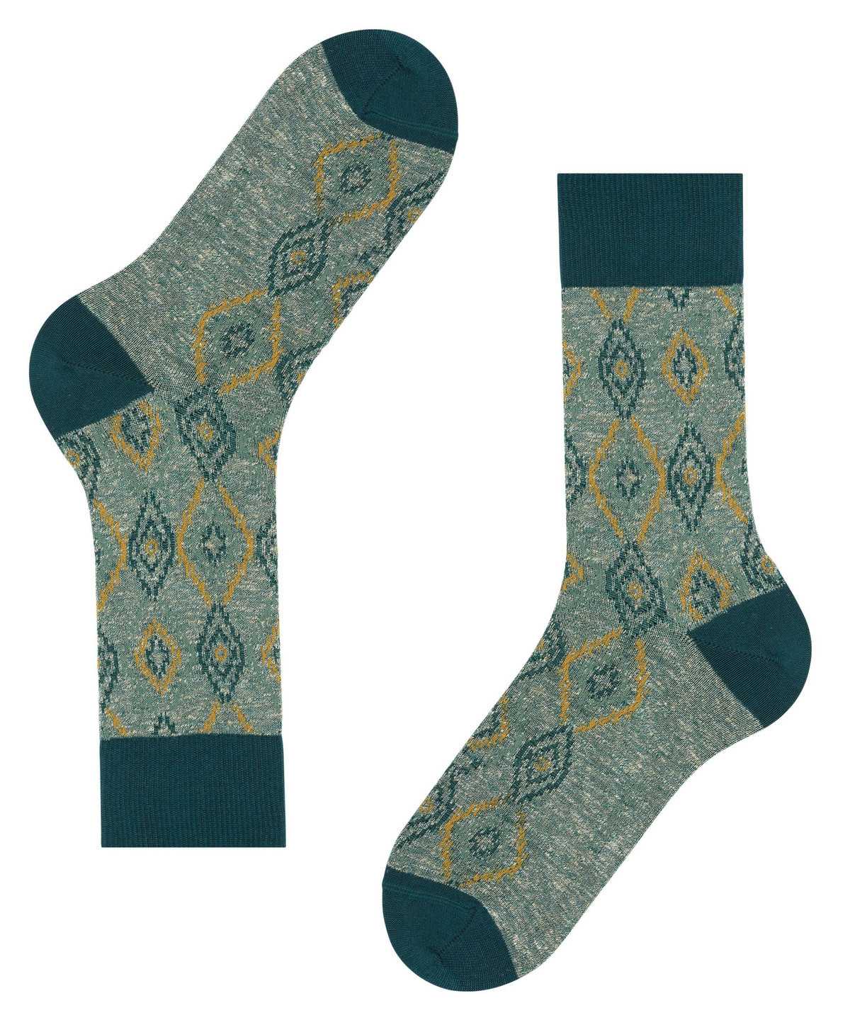 Calzini Uomo Falke Ikat Spell Socks Verdi | IEWV91658