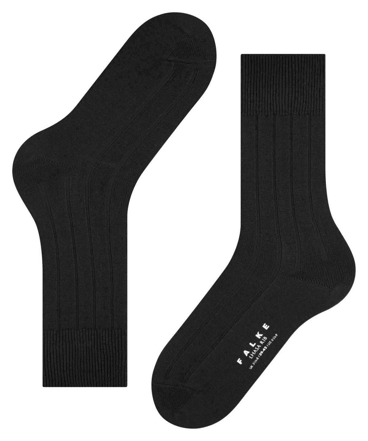 Calzini Uomo Falke Lhasa Rib Socks Nere | QBLW97102